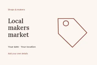 Local makers market postcard template · Horizontal photo dialogue