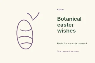 Botanical Easter wishes postcard template · Horizontal photo dialogue