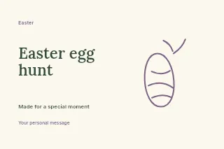 Easter egg hunt postcard template · Horizontal photo dialogue