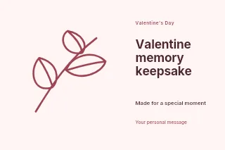 Valentine memory keepsake postcard template · Horizontal photo dialogue