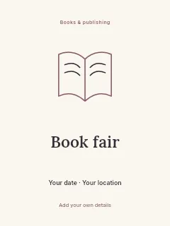 Autumn Book Fair poster template · Illustrated folio