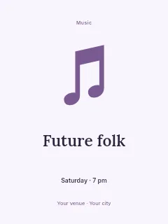 Future Folk poster template · Illustrated folio