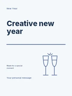 Creative New Year poster template · Typography & ornament