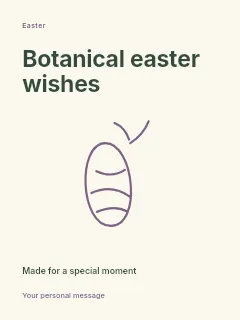 Botanical Easter wishes poster template · Fine-line cover