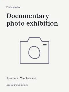 Documentary photo exhibition poster template · Fine-line cover