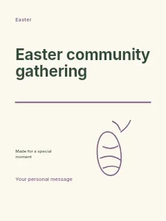 Easter community gathering poster template · Typography & ornament