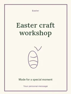 Easter craft workshop poster template · Framed editorial