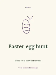 Easter egg hunt poster template · Illustrated folio