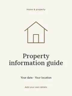 Property information guide poster template · Illustrated folio