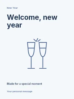 New Year fresh chapter poster template · Fine-line cover