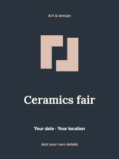 Spring Ceramics Fair poster template · Illustrated folio