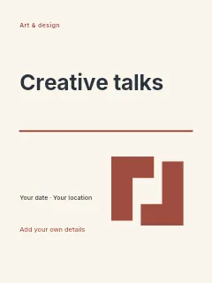 Spring Creative Talks poster template · Typography & ornament