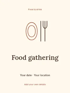 Summer Food Gathering poster template · Illustrated folio