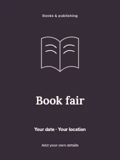 Weekend Book Fair poster template · Illustrated folio