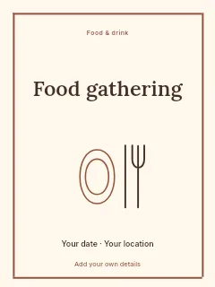 Weekend Food Gathering poster template · Framed editorial