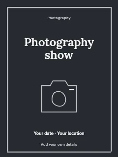 Weekend Photography Show poster template · Framed editorial