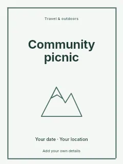 Winter Community Picnic poster template · Framed editorial