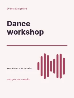 Winter Dance Workshop poster template · Typography & ornament