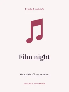 Winter Film Night poster template · Illustrated folio