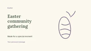 Easter community gathering presentation cover template · Horizontal photo dialogue