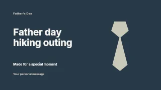 Father Day hiking outing presentation cover template · Horizontal photo dialogue