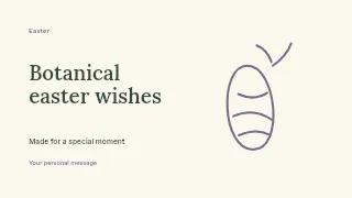 Botanical Easter wishes presentation cover template · Horizontal photo dialogue