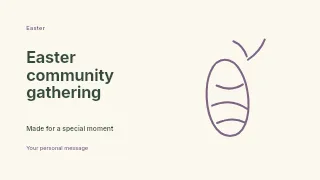 Easter community gathering presentation cover template · Horizontal photo dialogue