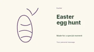 Easter egg hunt presentation cover template · Horizontal photo dialogue