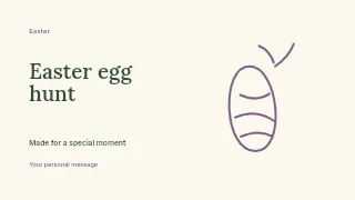 Easter egg hunt presentation cover template · Horizontal photo dialogue