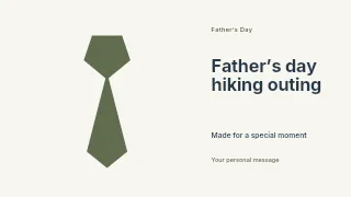 Father’s Day hiking outing presentation cover template · Horizontal photo dialogue