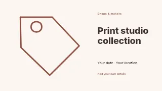 Print studio collection presentation cover template · Horizontal photo dialogue