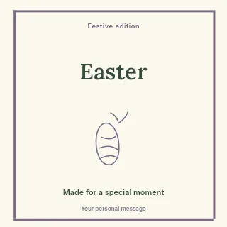 Easter social media post template · Framed editorial