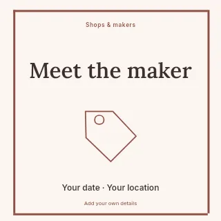 Meet the Maker social media post template · Framed editorial