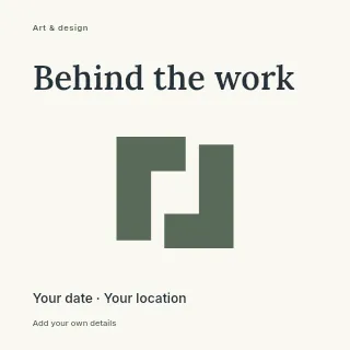 Behind the Work social media post template · Fine-line cover