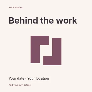 Behind the Work social media post template · Fine-line cover
