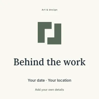 Behind the Work social media post template · Illustrated folio