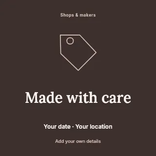 Made with Care social media post template · Illustrated folio