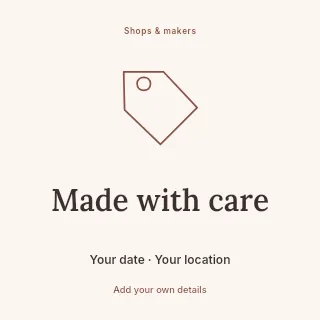 Made with Care social media post template · Illustrated folio