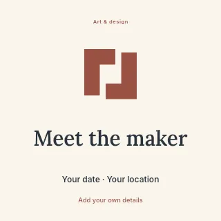 Meet the Maker social media post template · Illustrated folio
