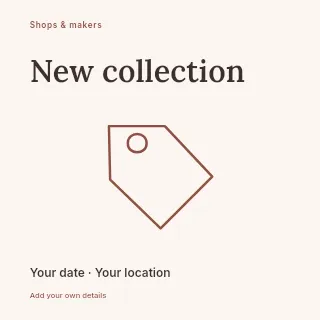 New Collection social media post template · Fine-line cover