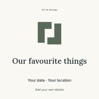 Our Favourite Things social media post template · Illustrated folio