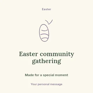 Easter community gathering social media post template · Illustrated folio