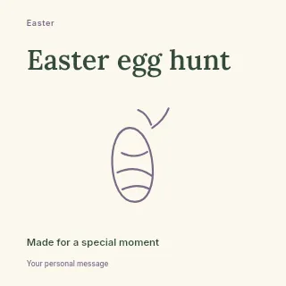 Easter egg hunt social media post template · Fine-line cover