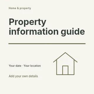 Property information guide social media post template · Typography & ornament