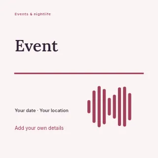 Save the date social media post template · Typography & ornament