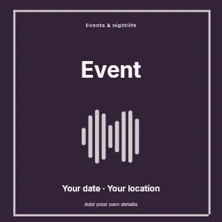 Save the date social media post template · Framed editorial