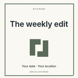 The Weekly Edit social media post template · Framed editorial