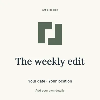 The Weekly Edit social media post template · Illustrated folio