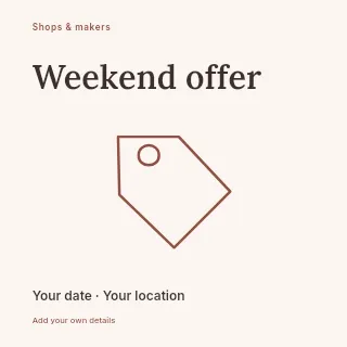 Weekend Offer social media post template · Fine-line cover