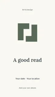 A Good Read instagram story template · Illustrated folio